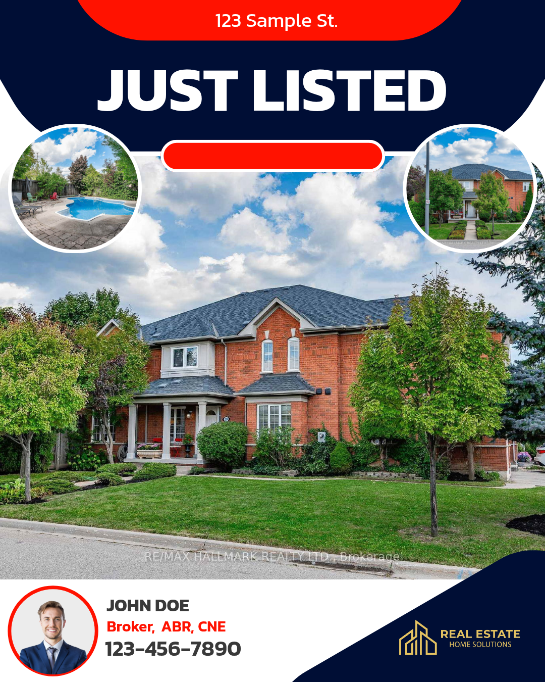 Sample real estate listing social media post