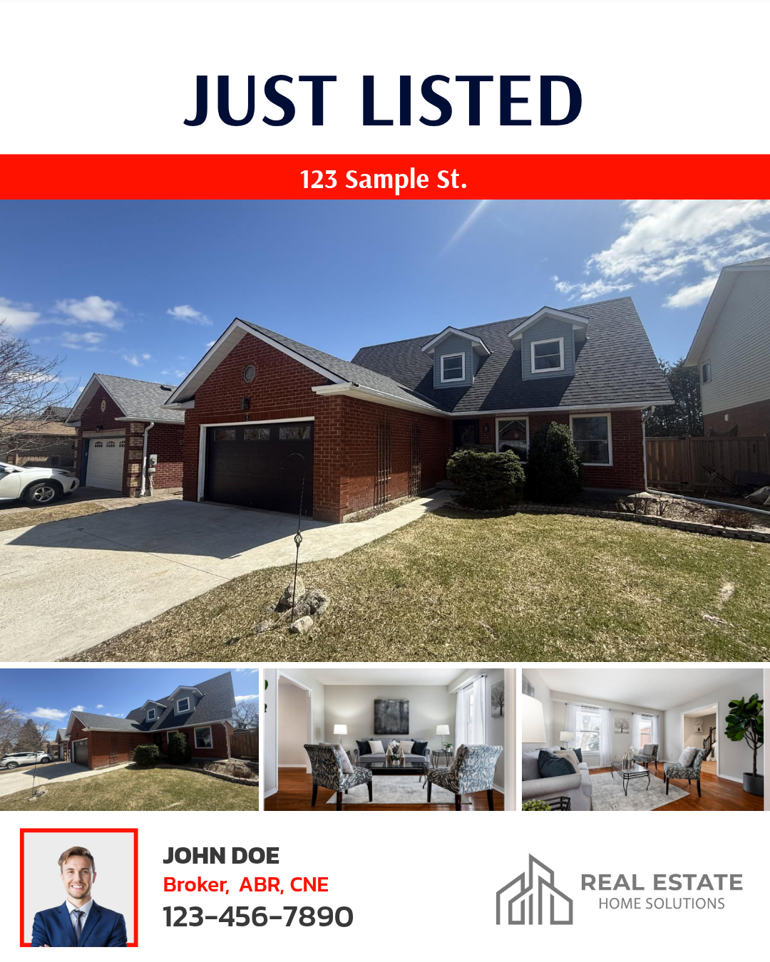 Sample real estate listing social media post